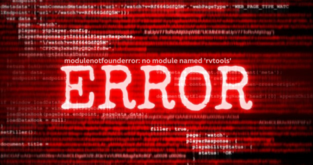 modulenotfounderror: no module named 'rvtools'