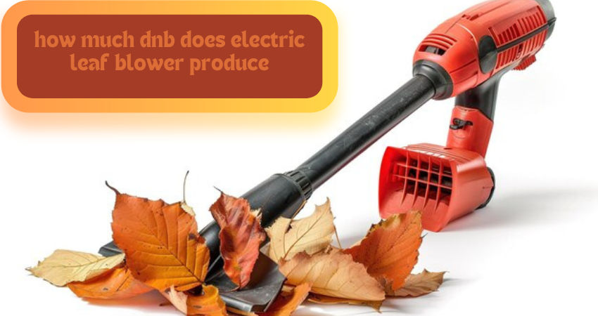 how much dnb does electric leaf blower produce
