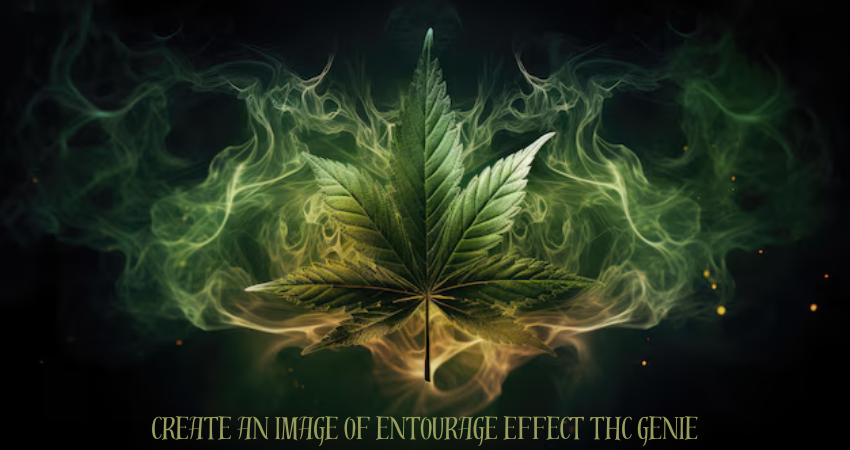 create an image of entourage effect thc genie