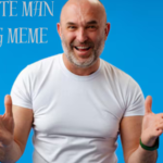 bald white man blinking meme