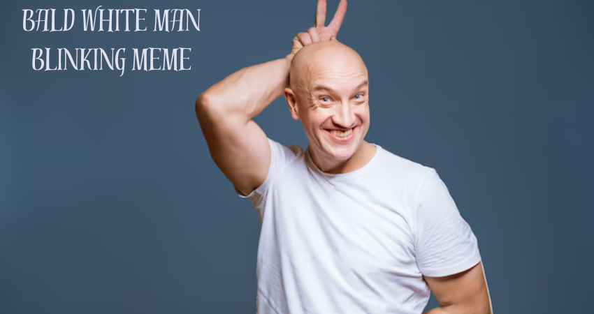 bald white man blinking meme
